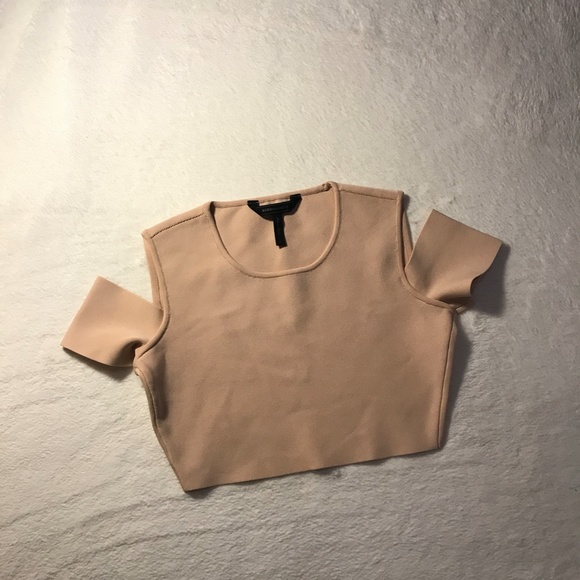 NWOT BCBGMAXAZRIA Miles Knit Sweater Crop Top - Picture 2 of 8